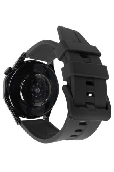 HT04 Akıllı Saat Siyah Silikon Kordon Çinko Alaşım Kasa