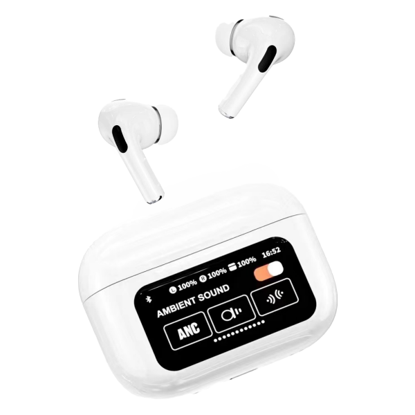 Casque Bluetooth avec écran tactile LED écran tactile Pro couleur blanche casque Bluetooth