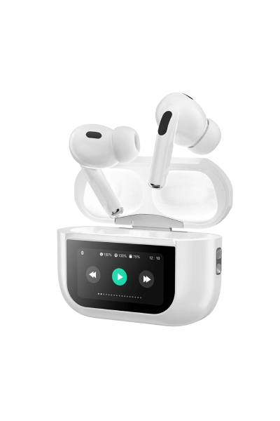 Casque Bluetooth avec écran tactile LED écran tactile Pro couleur blanche casque Bluetooth
