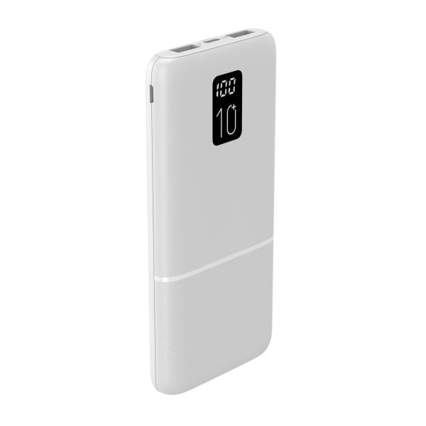 Led Ekranlı Slim 10000mAh Powerbank Taşınabilir Şarj Cihazı Type-C / 2 USB / 3 Port Çıkış / Output 2.1A