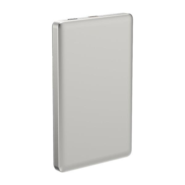 Magslim 5S Magsafe Manyetik Kablosuz 5000mAh Powerbank Taşınabilir Şarj Cihazı Ultra ince Gümüş Gri