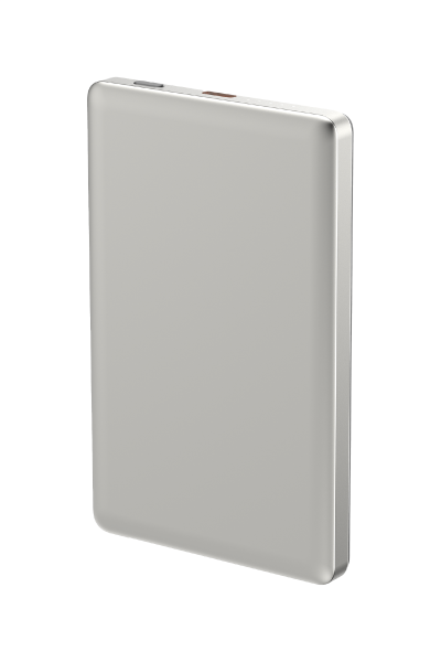 Magslim 5S Magsafe Manyetik Kablosuz 5000mAh Powerbank Taşınabilir Şarj Cihazı Ultra ince Gümüş Gri