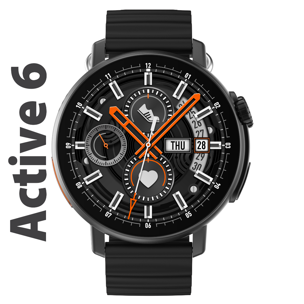 Active6 Akıllı Saat Yuvarlak Alüminyum Kasa Spor