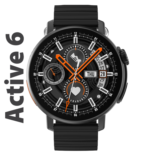 Active6 Akıllı Saat Yuvarlak Alüminyum Kasa Spor