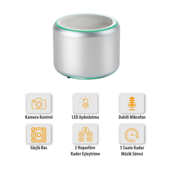 Mini S 5W Bluetooth Hoparlör Kablosuz