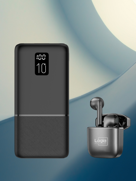 Fırsat Seti Logia P10  Led Ektanlı 10.000 Mah Taşınabilir Powerbank  ve Quantum Bluetooth Kulaklık