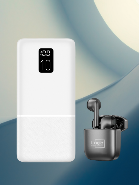 Fırsat Seti Logia P10  Led Ektanlı 10.000 Mah Taşınabilir Powerbank  ve Quantum Bluetooth Kulaklık