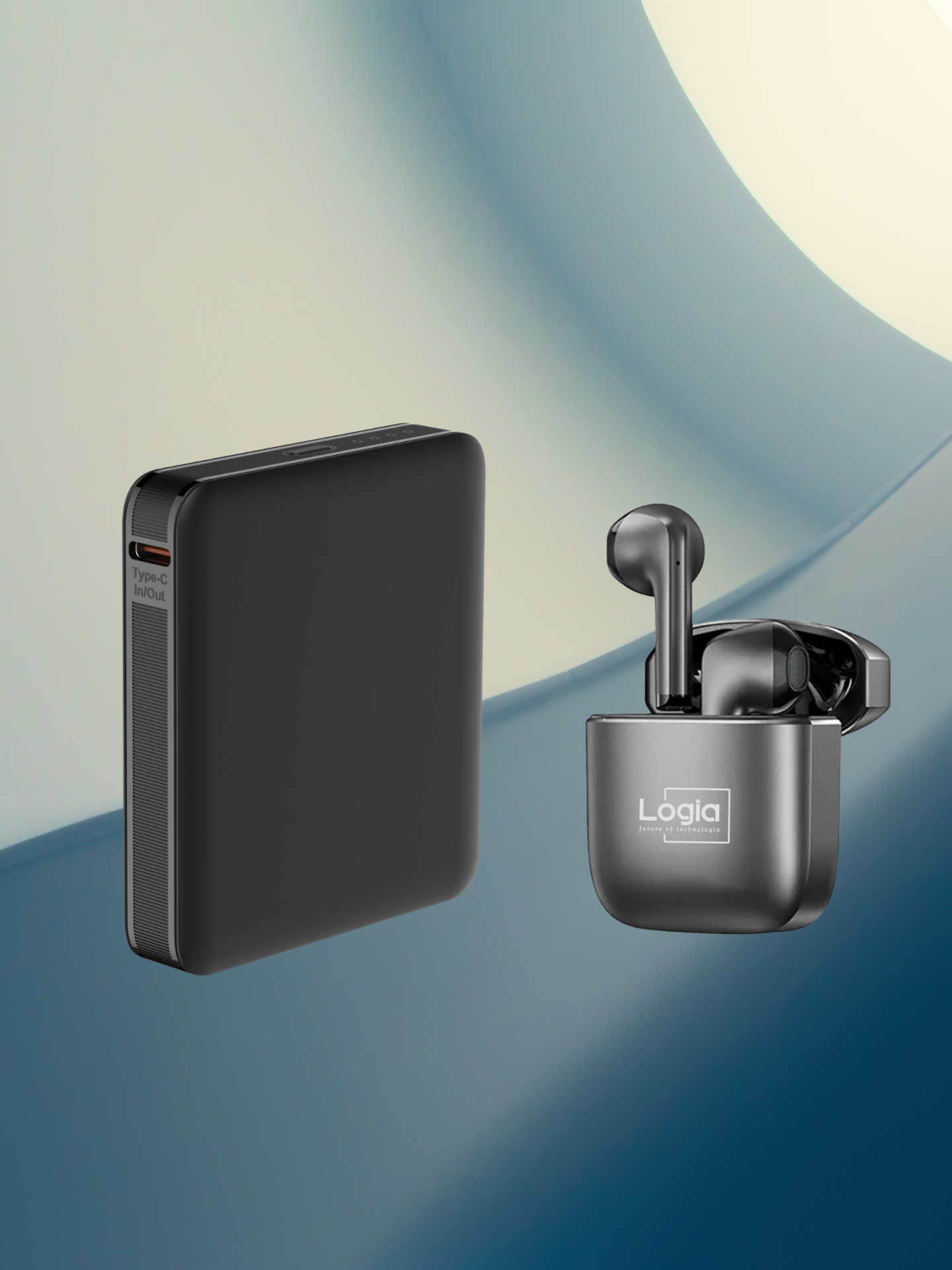 Fırsat Seti Logia Mini PD 5.000 Mah Taşınabilir Powerbank  ve Quantum Bluetooth Kulaklık