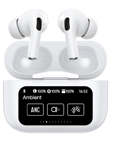 Logia Lexia Dokunmatik Led Ekranlı Bluetooth Kulaklık Touch Lite Beyaz Renk Bluetooth Kulaklık