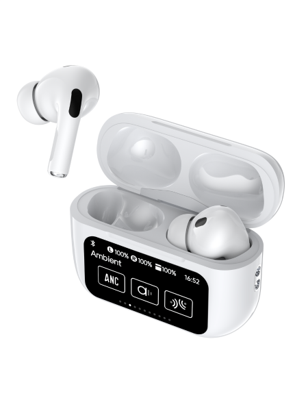 Logia Lexia Dokunmatik Led Ekranlı Bluetooth Kulaklık Touch Lite Beyaz Renk Bluetooth Kulaklık