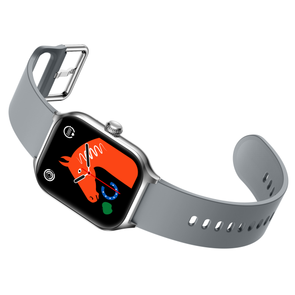 Powerbank Hediyeli Fit7 Akıllı Saat Alüminyum Kasa Spor Silikon Kordon