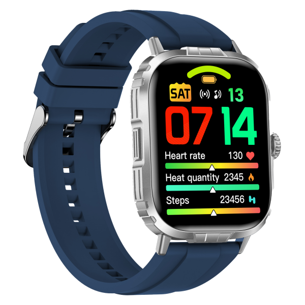 Tech8 Akıllı Saat Alüminyum Kasa Spor Silikon Kordon Gümüş