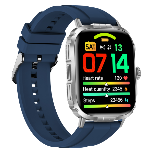 Tech8 Akıllı Saat Alüminyum Kasa Spor Silikon Kordon Gümüş