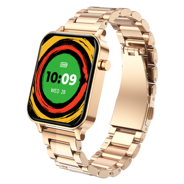Elegance Akıllı Saat Alüminyum Kasa Metal Kordon Rosegold